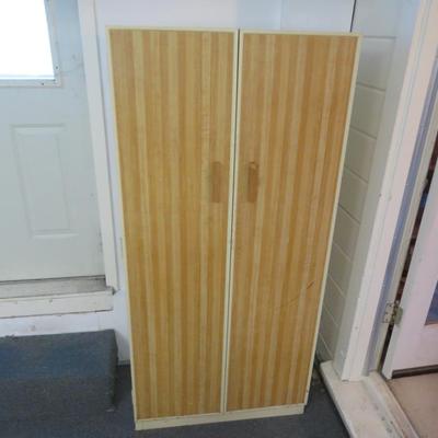 Metal Filling Cabinet with Faux Wood Motif