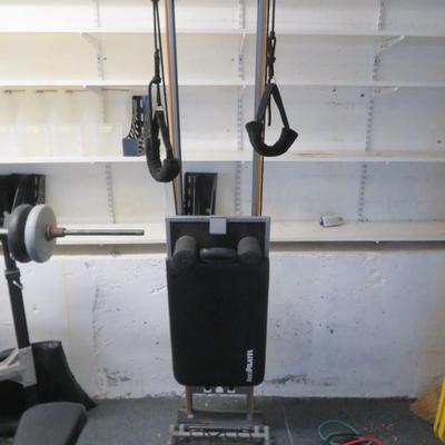 Gym Equipment Lot - Marcy Weight Bench, Body Blade, Aero Pilates - All Seen in Photos.