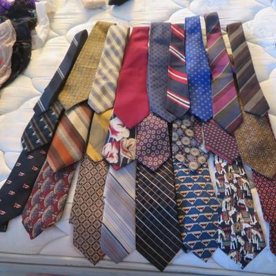 Neck Ties, Lingre, Misc Clothing, Bulk Lot All Seen on Bed