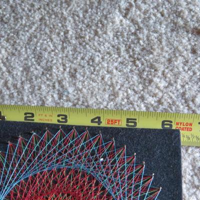 Vintage/Retro/Psychedelic 1960-1970 String/Thread Brass Nail Art Work Lot of 2 OWL & Sphere