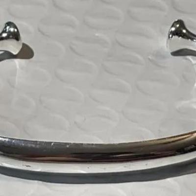 Vintage Scarce Ralph Lauren Solid Sterling Silver Cuff Bracelet New Never Worn Condition. Standard Size for a 7" Wrist.