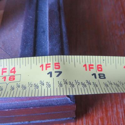 Hand Crafted Large Wooden Chess Set Swords & Shields Red & Blue 20" - Missing the blue Queen