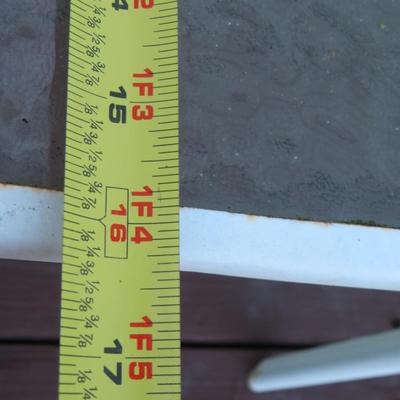 Pair of Metal and Glass Outdoor Side Table