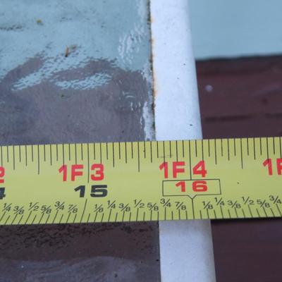 Pair of Metal and Glass Outdoor Side Table