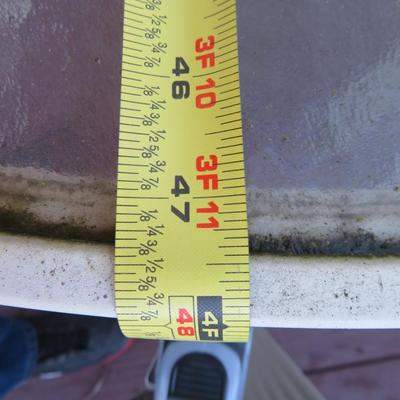 Patio Furniture - Outdoor Glass Top Round White Frame Table 4 Standard Chairs