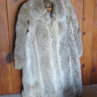 FUR ~ NATURAL COYOTE ~ Full length 46â€ Custom Coat