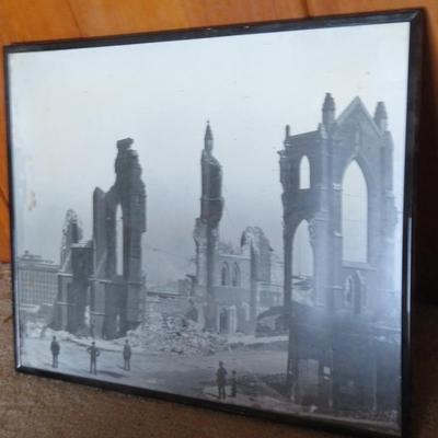 Framed Photo Image of San Francisco after the 1906 Earthquake.