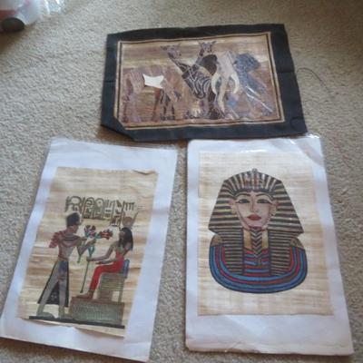 High quality Egyptian Papyrus - lot of 3