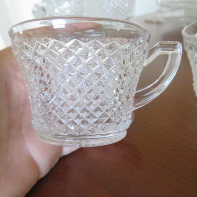 A Vintage 18 PIECE Group of Westmoreland Glass English Hobnail Clear