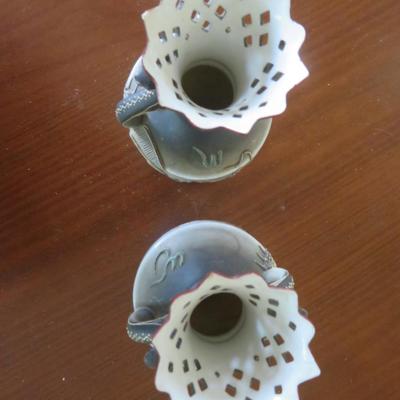 Japanese hand painted Dragon Vases