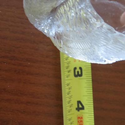 Vintage Clear Glass Swan Dish set of 4