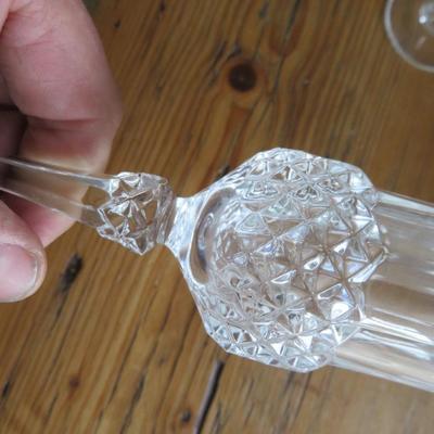 Vintage Lead Crystal Champagne Glasses Set of 4 - Cristal d' Arques Longchamp