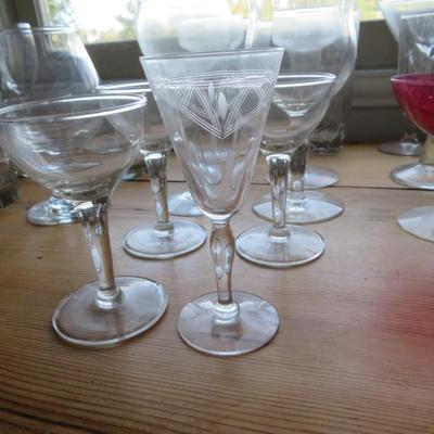 Table lot of stem ware / Barware