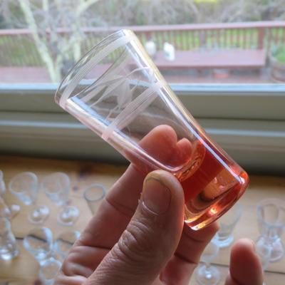 Lot Of Shot Glasses - all seen on table