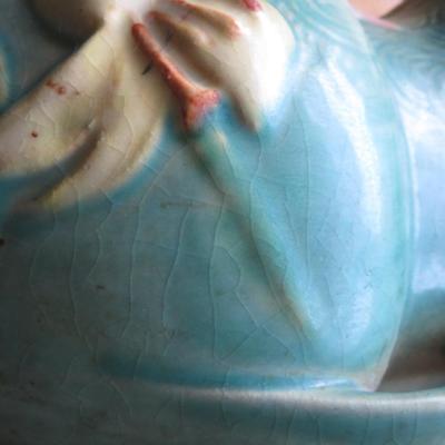 Roseville Zephyr Lily Vase, Green, 202-8, 8 1/4"