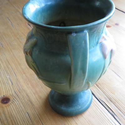 Roseville Zephyr Lily Vase, Green, 202-8, 8 1/4"