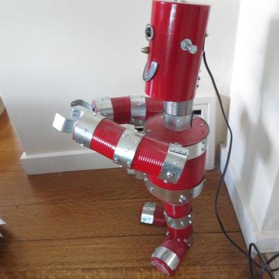 Tin Can Robot Lamp - Rare Estate Find