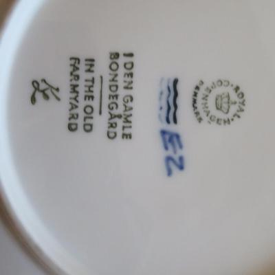 IN THE OLD FARMYARD 1969 ROYAL COPENHAGEN DENMARK COLLECTOR PLATE 7.25" Diameter lot of 2