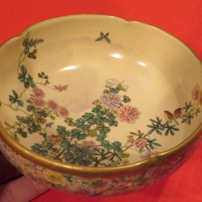 INCREDIBLE VINTAGE SATSUMA BOWL 6 INCHES