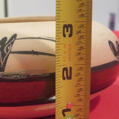 Vintage Betty Selby signed Southwest Pottery Wagon Wheel Cactus Desert 8â€ X 3.5â€