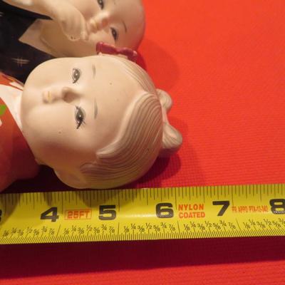Japanese Hakara Dolls Hand Painted -Charming Figurine of Boy and Girl
