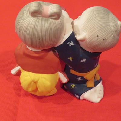 Japanese Hakara Dolls Hand Painted -Charming Figurine of Boy and Girl