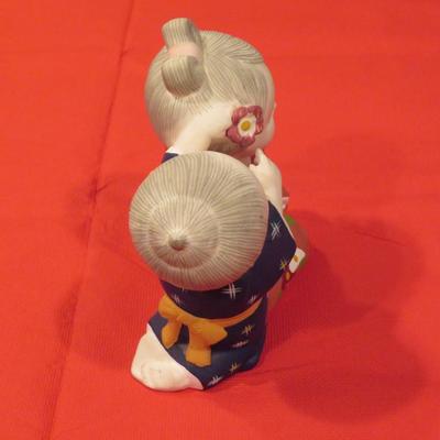 Japanese Hakara Dolls Hand Painted -Charming Figurine of Boy and Girl