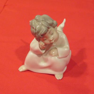 Lladro Little Boy Angel Figure