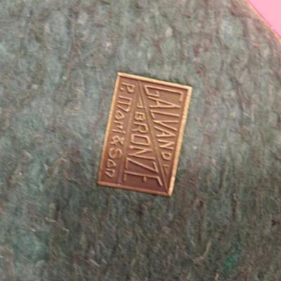 ARMOR BRONZE BOOKENDS *BEATRICE & DANTE* ORIGINAL PAINT c.1920