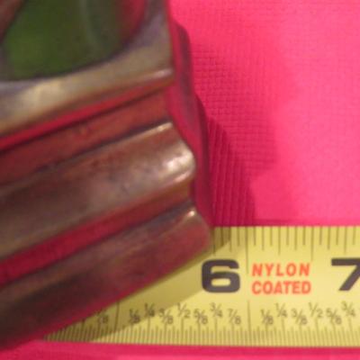 ARMOR BRONZE BOOKENDS *BEATRICE & DANTE* ORIGINAL PAINT c.1920