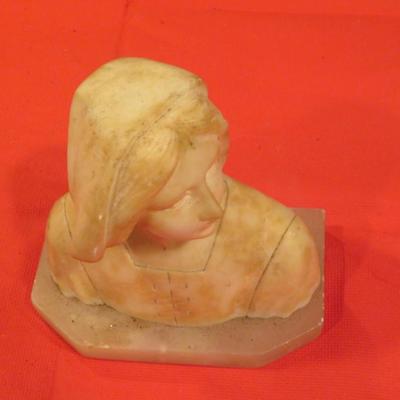 G. Bessi, "Jeanne D'Arc" Alabaster Bust