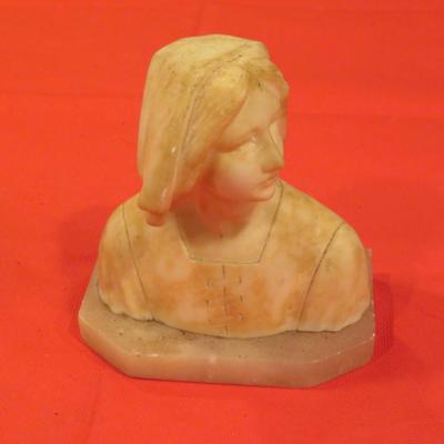 G. Bessi, "Jeanne D'Arc" Alabaster Bust