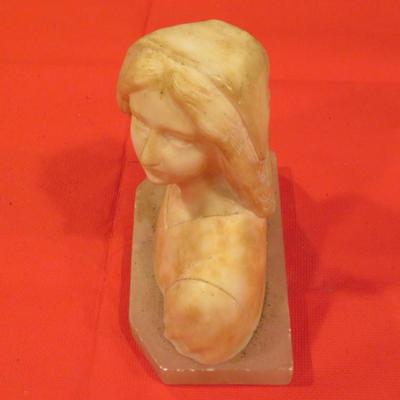 G. Bessi, "Jeanne D'Arc" Alabaster Bust