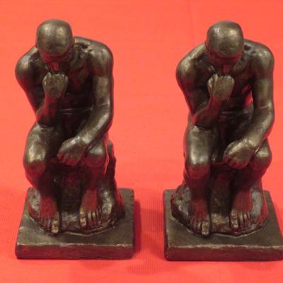 Vintage "The Thinker" Chalkware Statue Sculpture Figure, Light weight