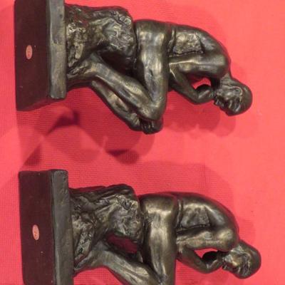 Vintage "The Thinker" Chalkware Statue Sculpture Figure, Light weight