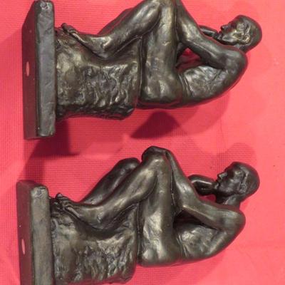 Vintage "The Thinker" Chalkware Statue Sculpture Figure, Light weight