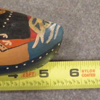 Vintage Traditional Hand Made Wooden Clogs lot of 2