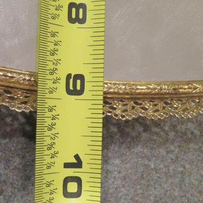 Vintage Gold Ormolu Dresser Wall Mirror with Bird Design Mid-Century Wall Mirror