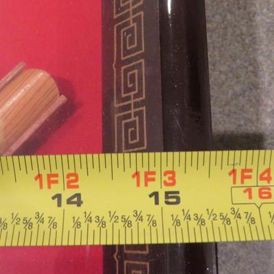 ASIAN ORIENTAL STRINGED MUSICAL INSTRUMENT FRAMED SHADOW BOX ART - NICE!