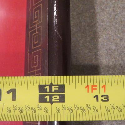 ASIAN ORIENTAL STRINGED MUSICAL INSTRUMENT FRAMED SHADOW BOX ART - NICE!