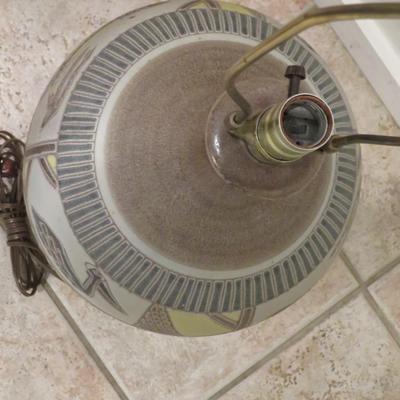 MID CENTURY MODERN EGYPTIAN HIEROGLYPH TABLE LAMP! VTG 1950'S KNOLL RAYMOR RETRO