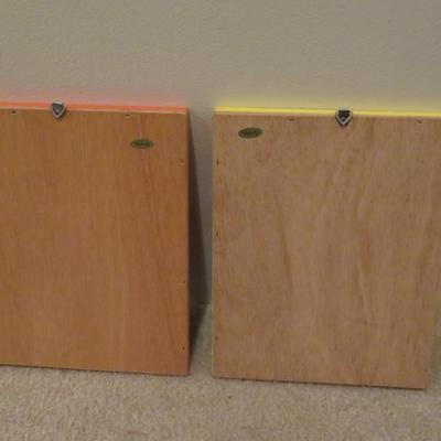 Vintage Woodland Nursery Childs Decor Wall Art w/ Magnet - Lot of 2 - Owls & Cat