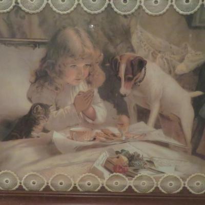 Charles Burton-Barber 1894 Saying Our Prayers Framed Print