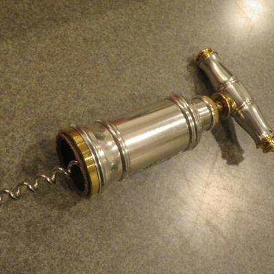 Rare Collector Corkscrew - L`Esprit & le Vin - Boutique du Manoir Thomason Grapes + Bon - Thomason Reproductions