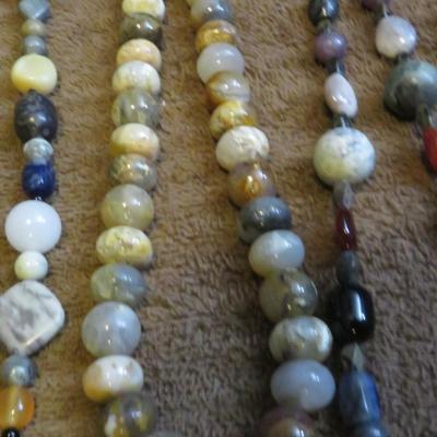 Genuine Stone Necklace Lot - 10 Great Necklaces - Estate Jewelry Lot