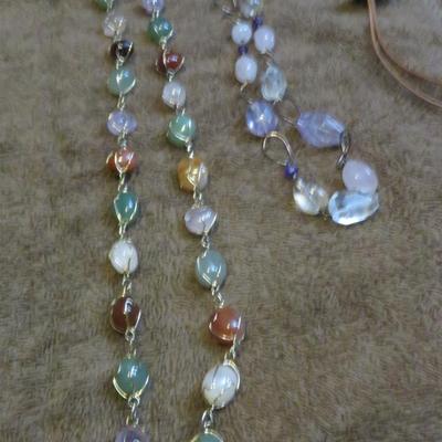 Genuine Stone Necklace Lot - 10 Great Necklaces - Estate Jewelry Lot