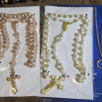 Catholic Religious Rosery and Cross Lot - Estate Jewelry Lot