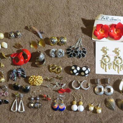Large Estate Jewelry Lot of Earrings for Pierced Ears - Must See