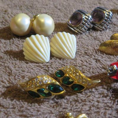 Large Estate Jewelry Lot of Earrings for Pierced Ears - Must See