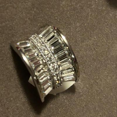 Nolan, Miller, flower, brooch, and rhinestone earrings, estate lot